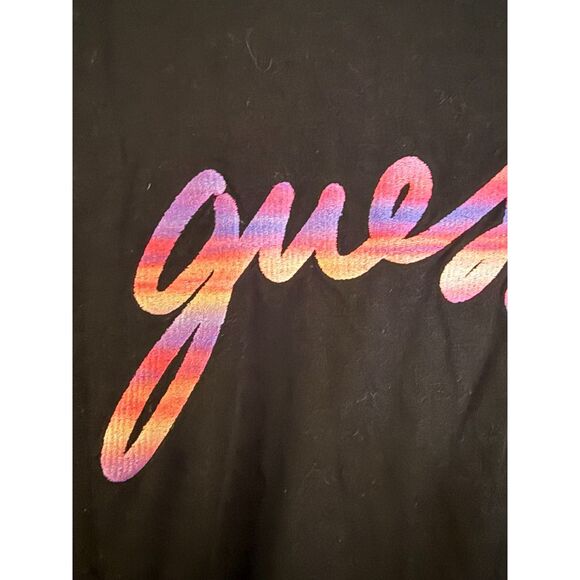 Guess Black Sunset Gradient Embroidered Graphic Women's Size XL - Picture 3 of 4